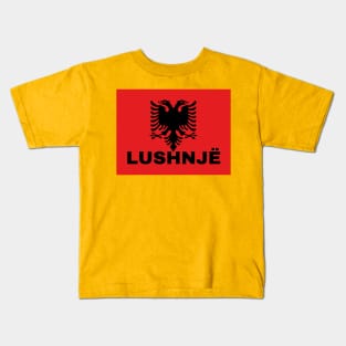 Lushnjë City in Albanian Flag Kids T-Shirt